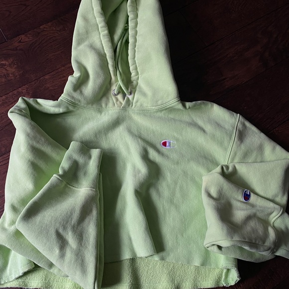Champion Lime Green Cropped Hoodie Perfect - Picture 3 of 3